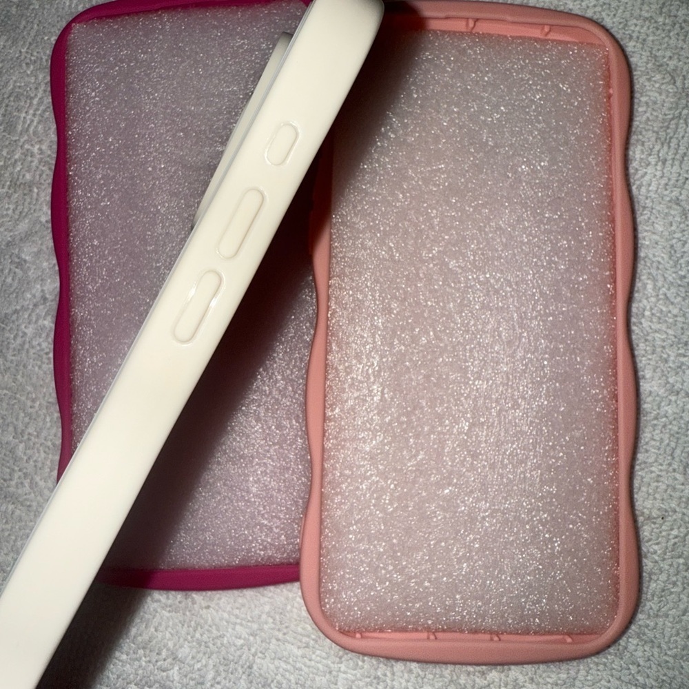 Set of 3 Soft Silicone Cases for iPhone 15 Pro Max - Pink, Peach and White - - Picture 10 of 10